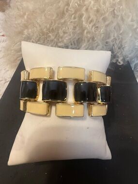 Gold and Black Link Bracelet